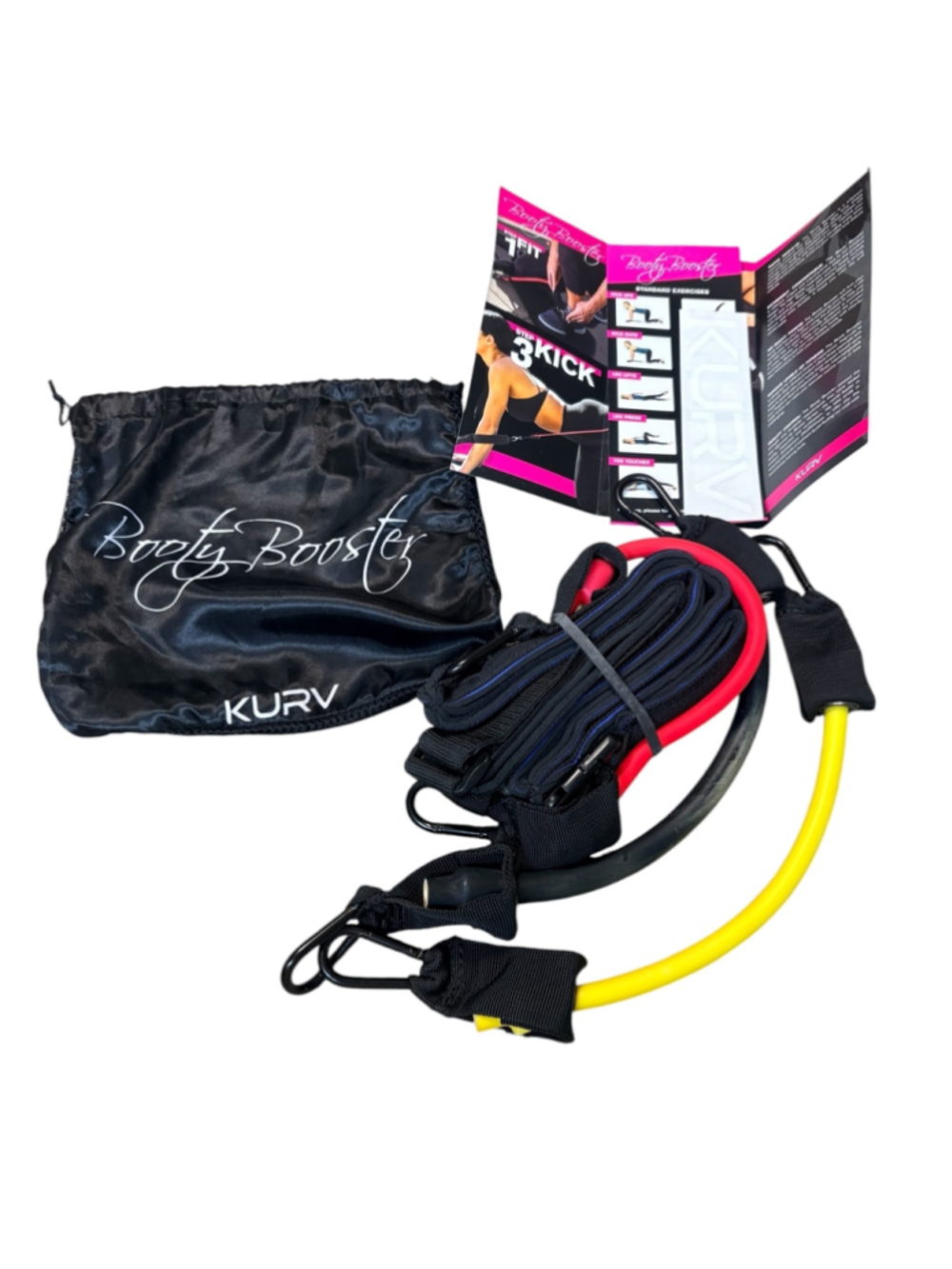 Kurv Exercise Resistance Bands One Size Black Red